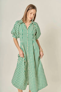 English Factory - Azalea Gingham Midi Dress