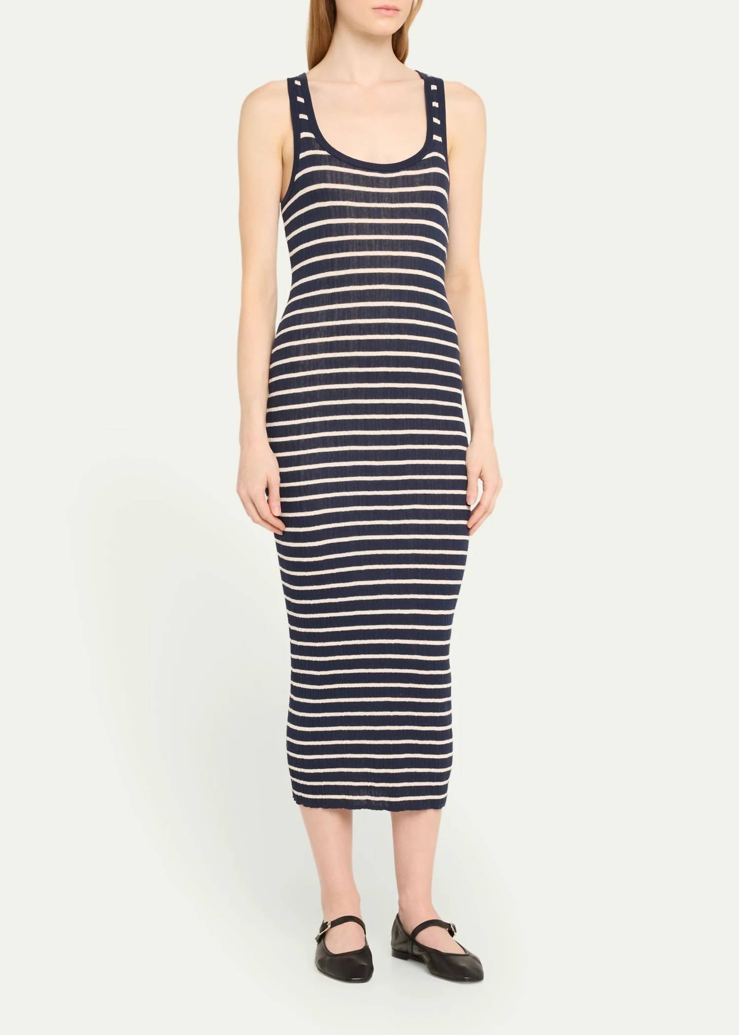 A.L.C. - Iris Stripe Knit Midi Dress
