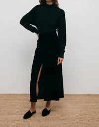 Le Kasha - Castelo Velvet Midi Skirt