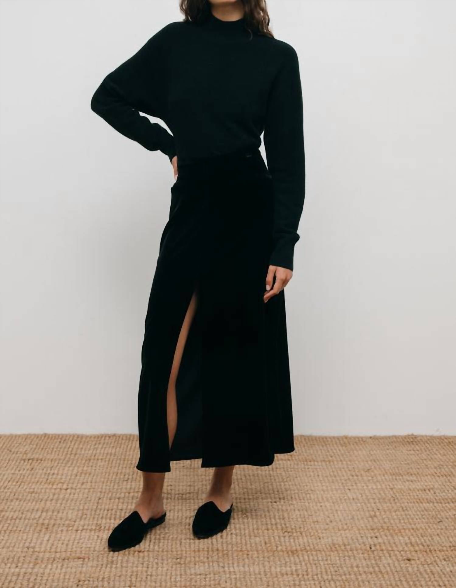 Le Kasha - Castelo Velvet Midi Skirt