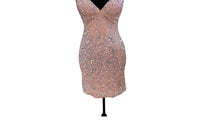 Sherri Hill - Women's V Neck Lace Up Mini Dress