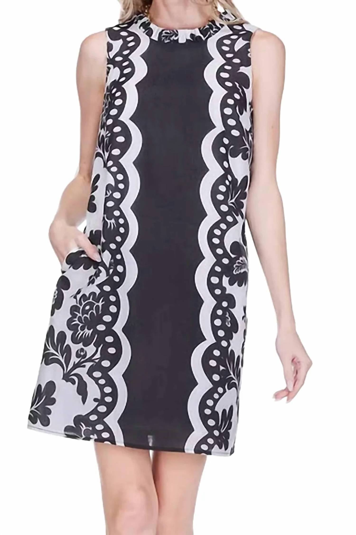 Joy Joy - Women's Ruffles Neck Mini Dress