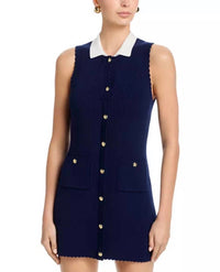 FRENCH CONNECTION Bennet Rib Knit Dress in blue - women's dress