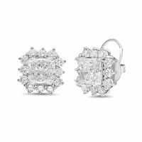 Diana M Jewels - Women's Radiant Lab-Grown Diamond Stud Earrings (12.00 Ct TCW) - Luxe