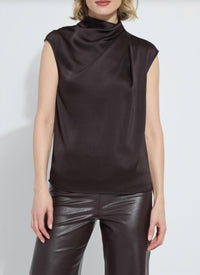 Lysse Women's Aisha High Neck Top in bronze - women's blouse