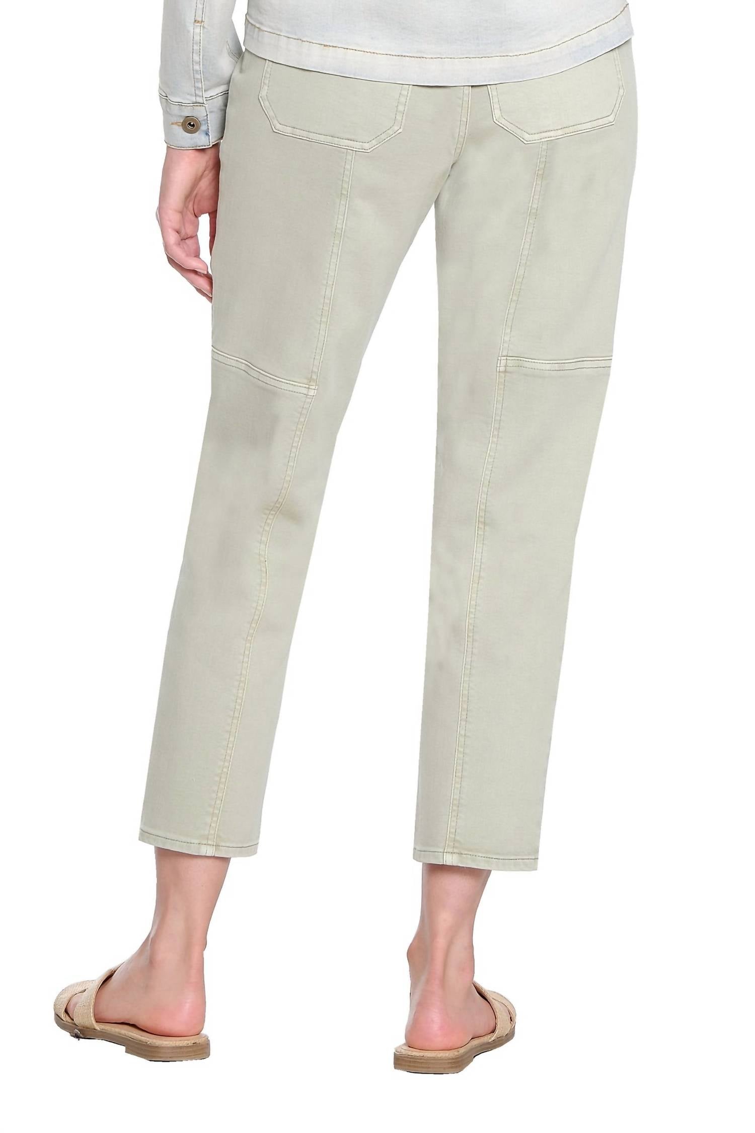 TRU LUXE Utility Jean in jade - women's jeans - alternate view