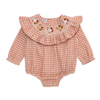 Mudpie - Girls Smocked Turkey Bubble