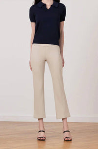 Avenue Montaigne - Needle Line Cropped Flare Cut Pant