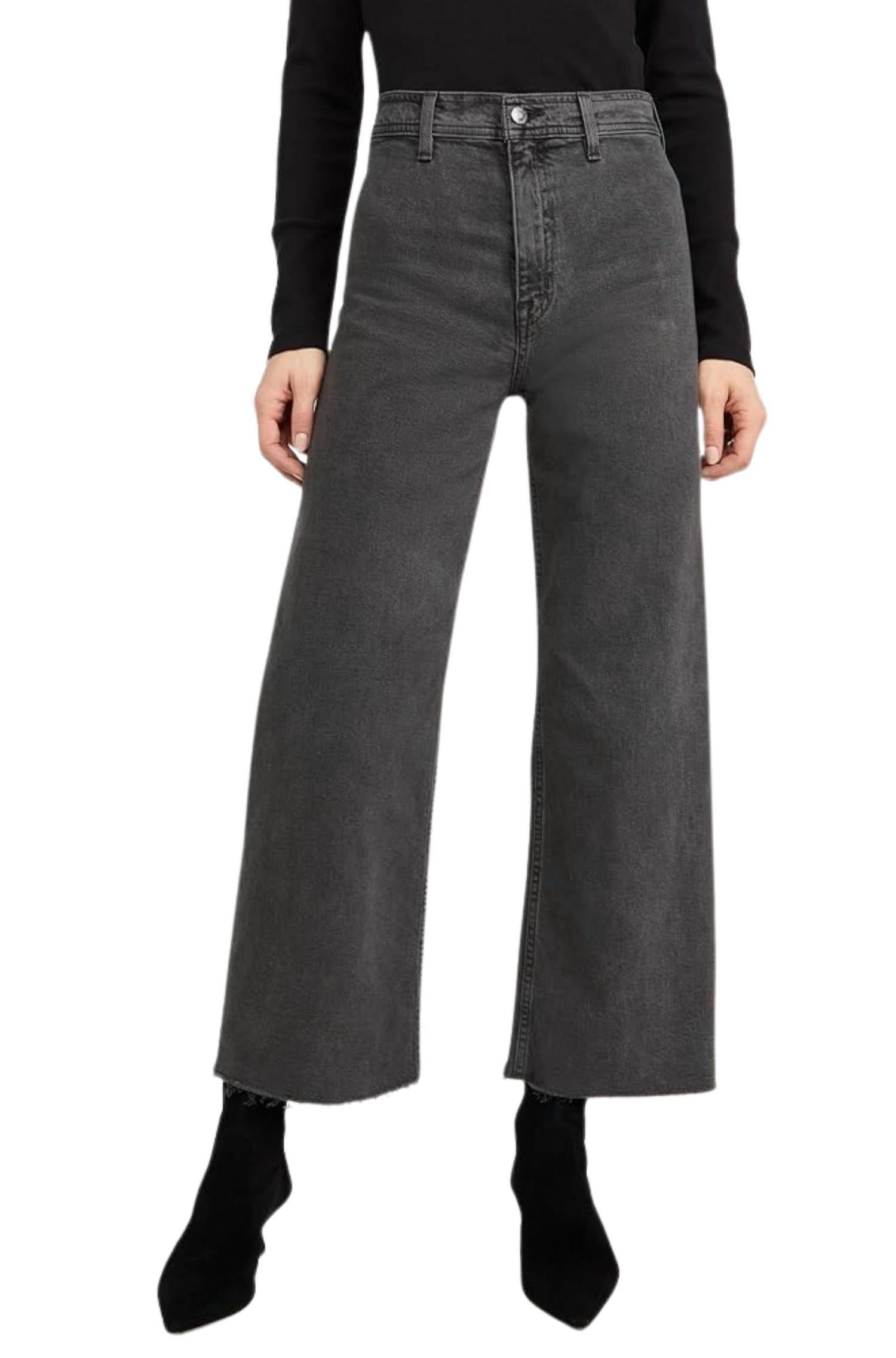 Pistola - Penny Crop High Rise Wide Leg Jeans