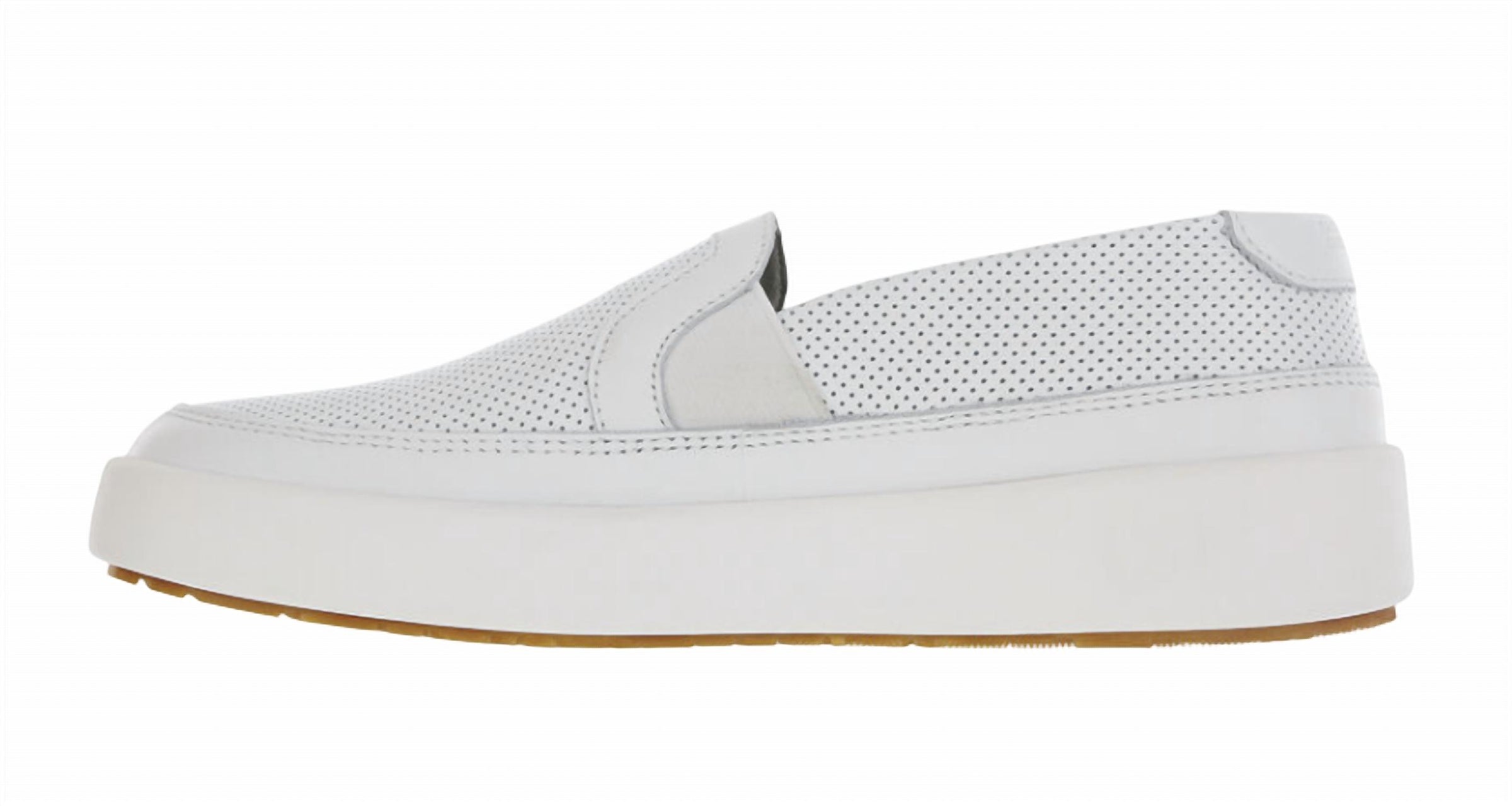 SAS Women's Chuy-x Slip On Sneaker in white perf - women's sneaker - detail view
