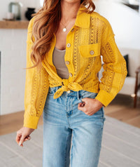 Very J - Sweeter Than Nectar Lace Button Down