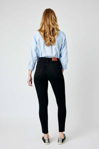 Judy Blue - High Waist Destroyed Raw Hem Skinny Jeans
