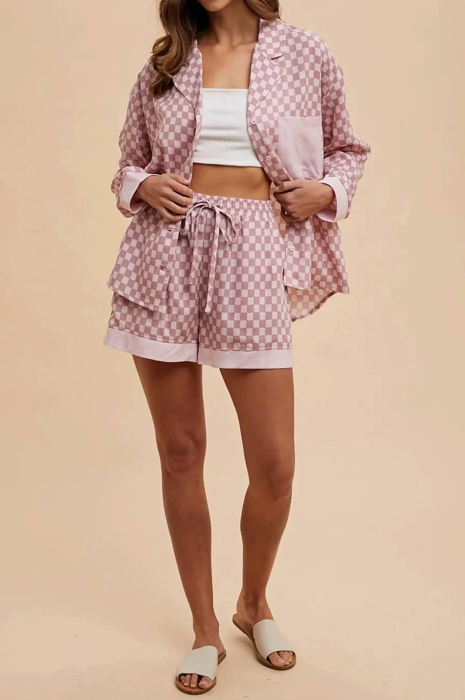 Anniewear - Checkered Pajama Set