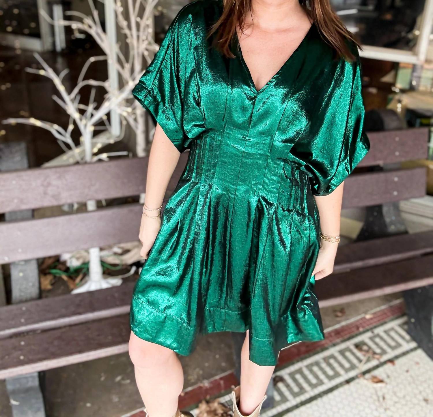 Entro - Maggie Metallic Jewel Mini Dress