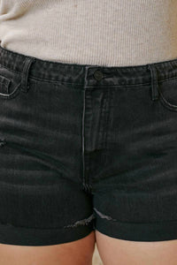 Kancan - High Rise Denim Shorts - Plus