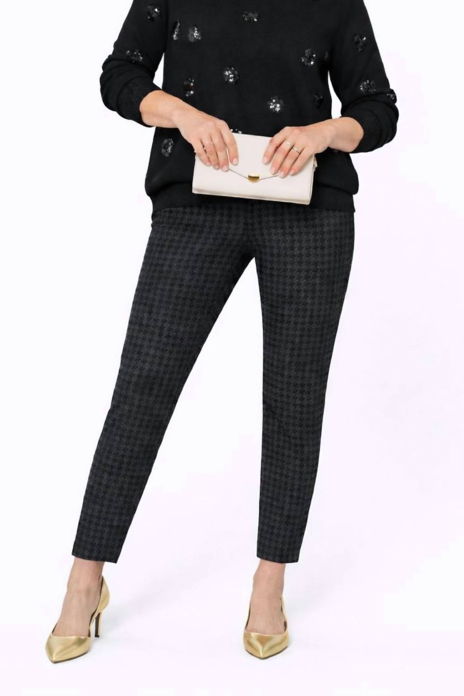J'Envie/Eli - Houndstooth Pull On Pants