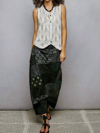 POL Overlap Wrap Three Quarter Pants in gray - women's pants
