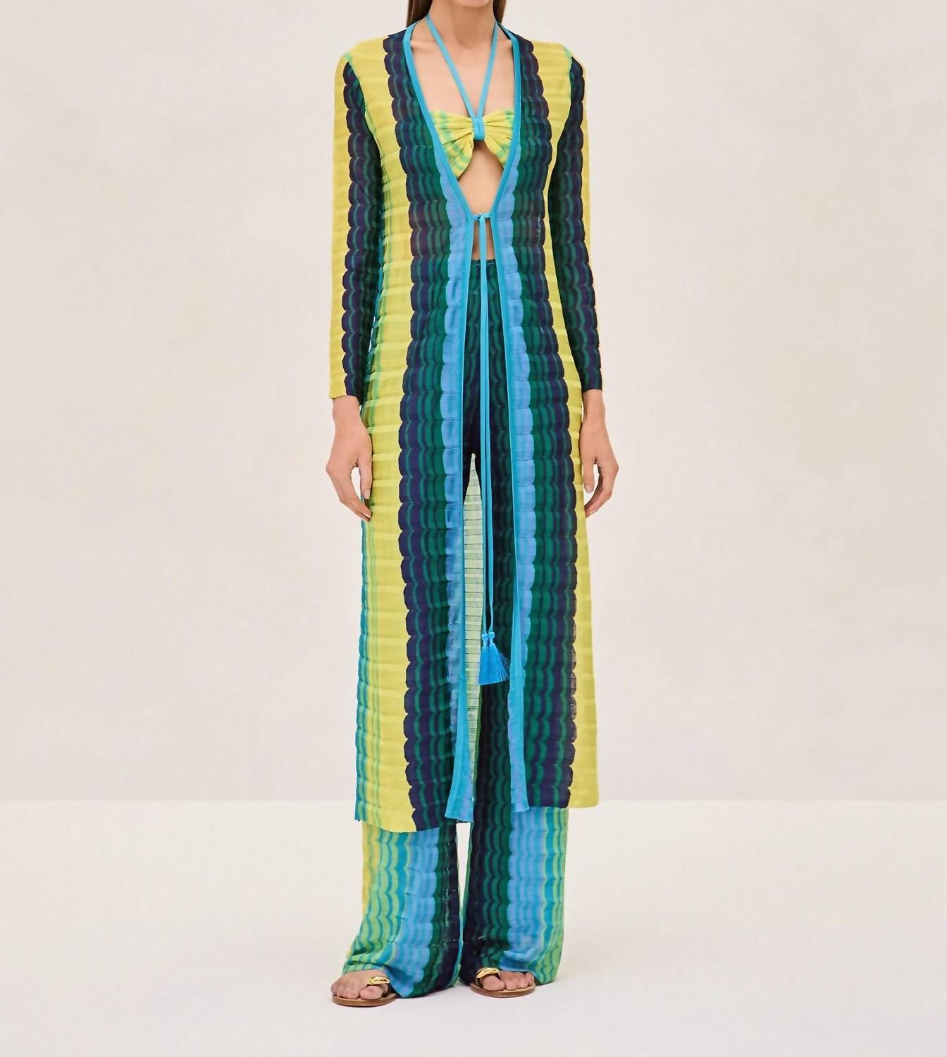 ALEXIS Retti Robe in blue multi - women's intimate