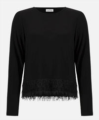 Joseph Ribkoff - Novelty Fringe Hem Top