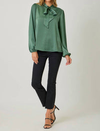 Mystree - Ribbon Tie Stripe Shirt