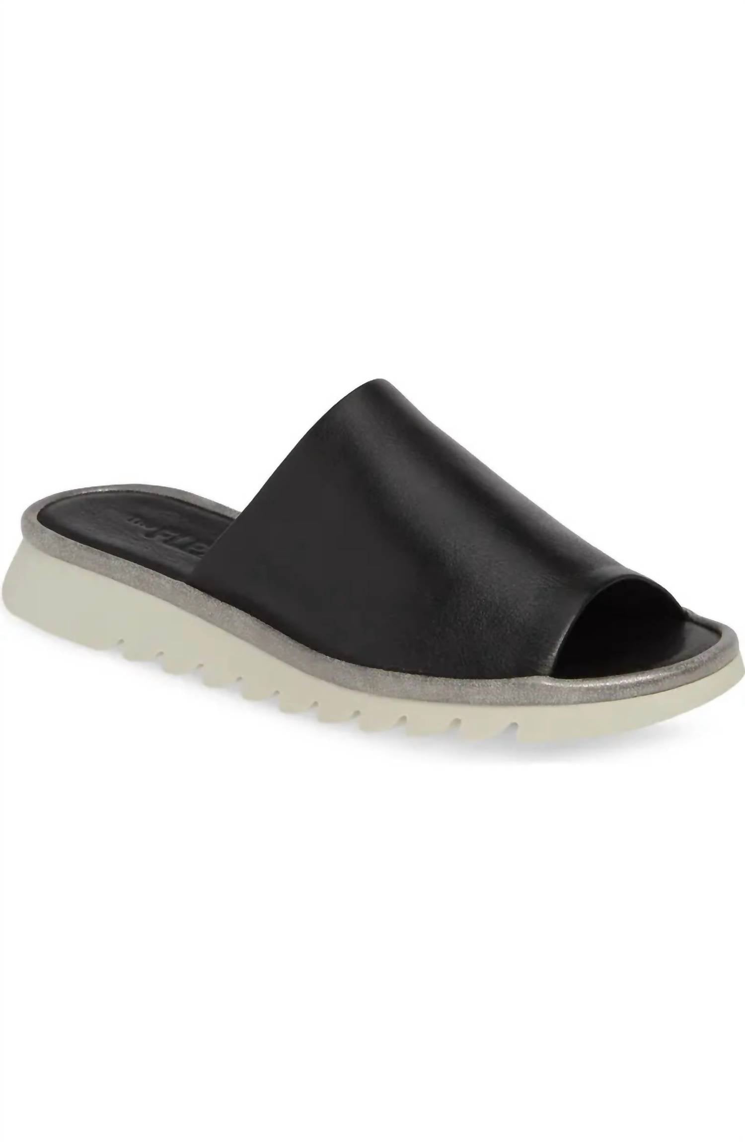 The FLEXX Women's Slide Sandal in black - women's sandal