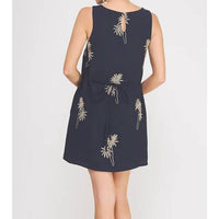 Allie Rose - Palm Breeze Embroidered Midi Dress