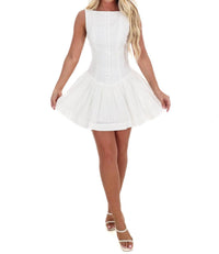 Mable - Laced in Love Eyelet Mini Dress