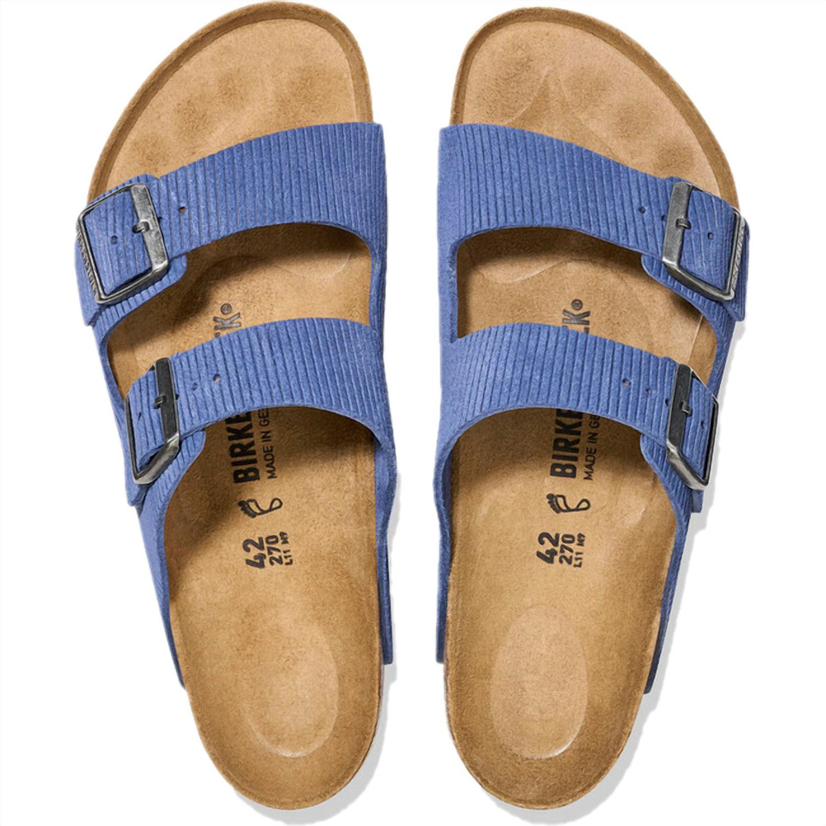 BIRKENSTOCK Women's Arizona Sandal in corduroy indigo - women's sandal - detail view
