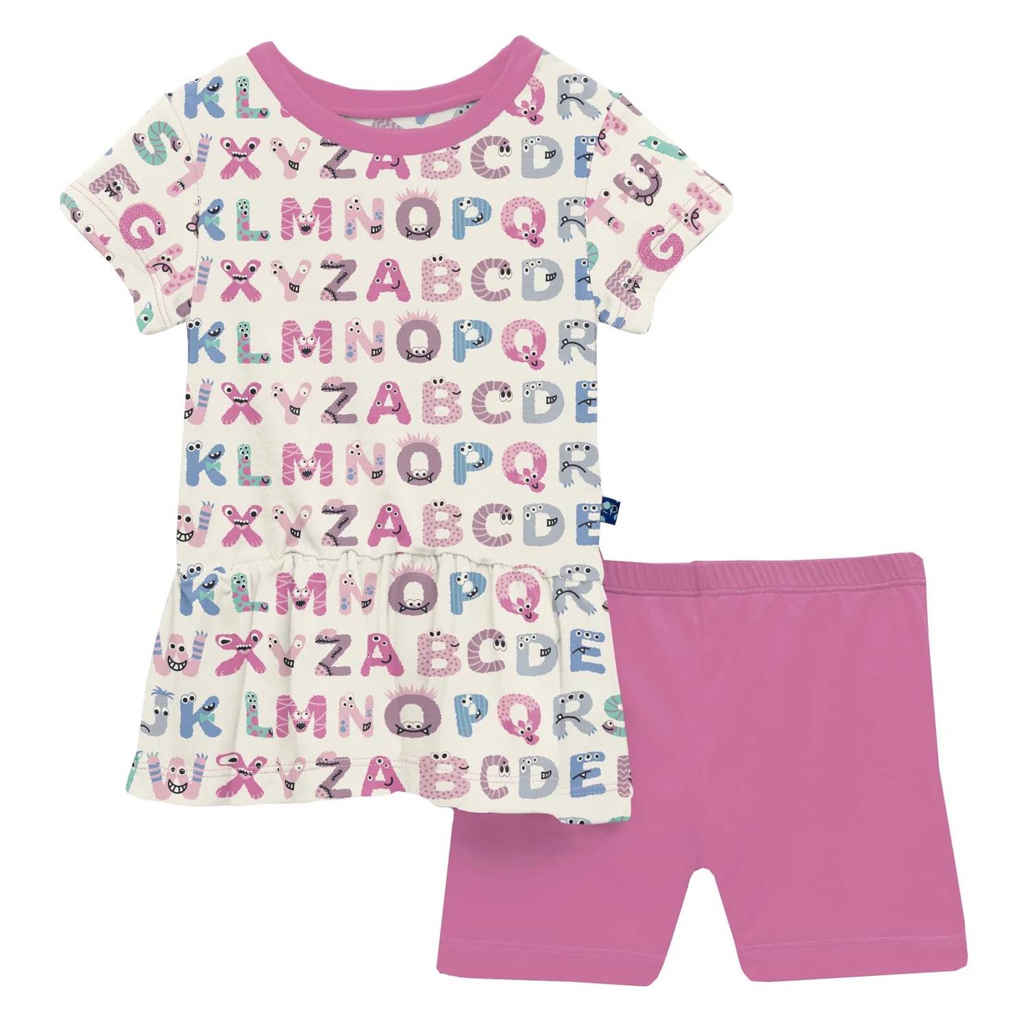 Kickee - ABC Monsters Print Outfit Set