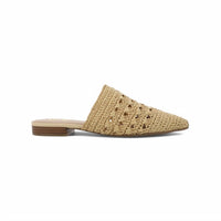Mia - Women's Jany Woven Raffia Pointed-toe Mules