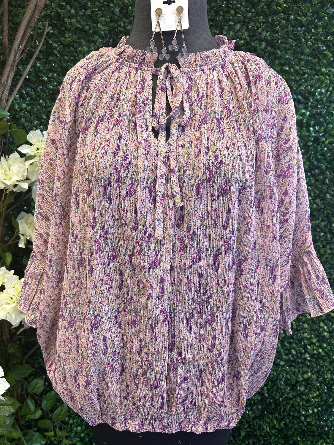 Hailey & Co - Women's Floral Half Sleeve Top