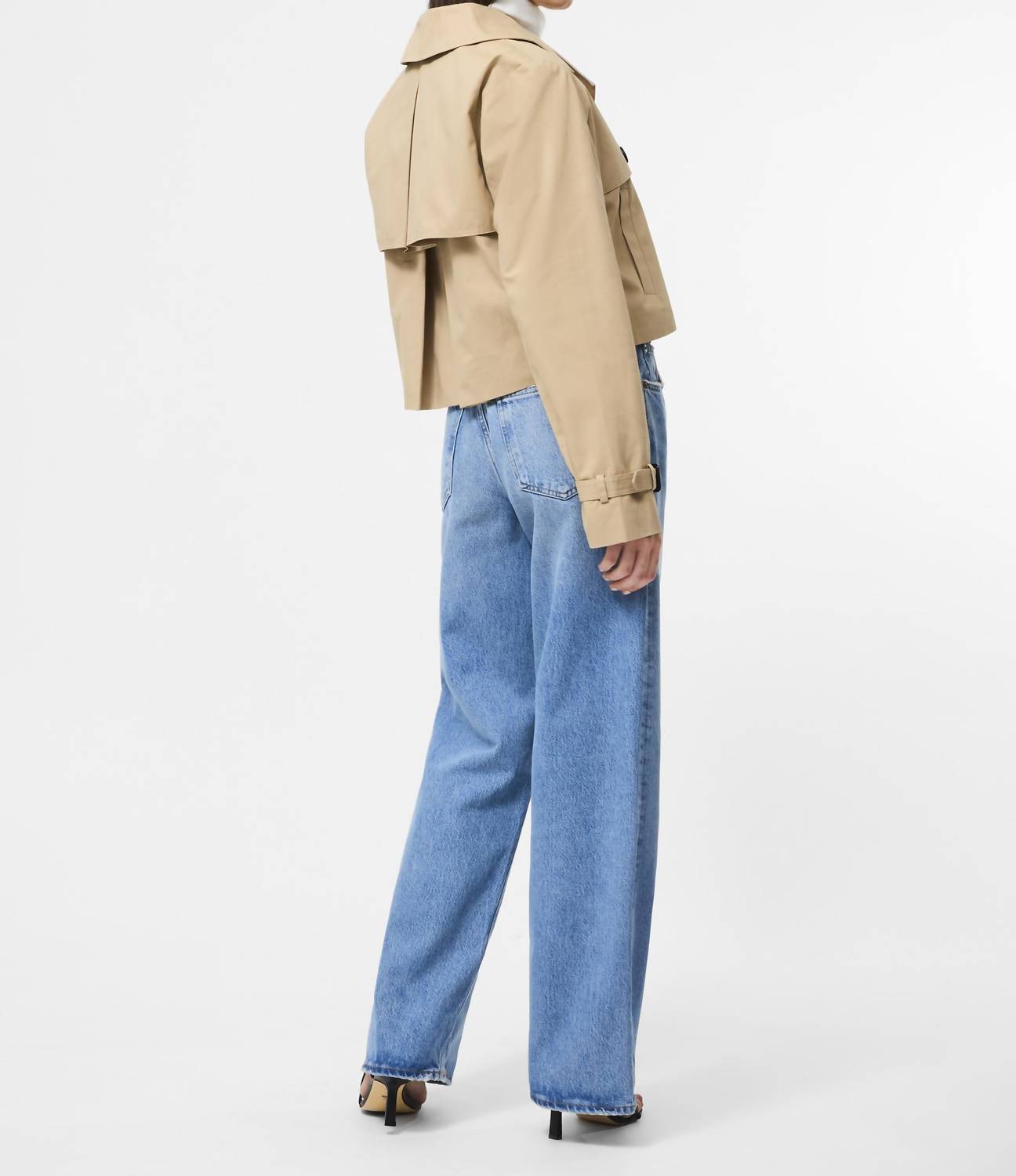 French Connection - Cropped Twill Trench Coat