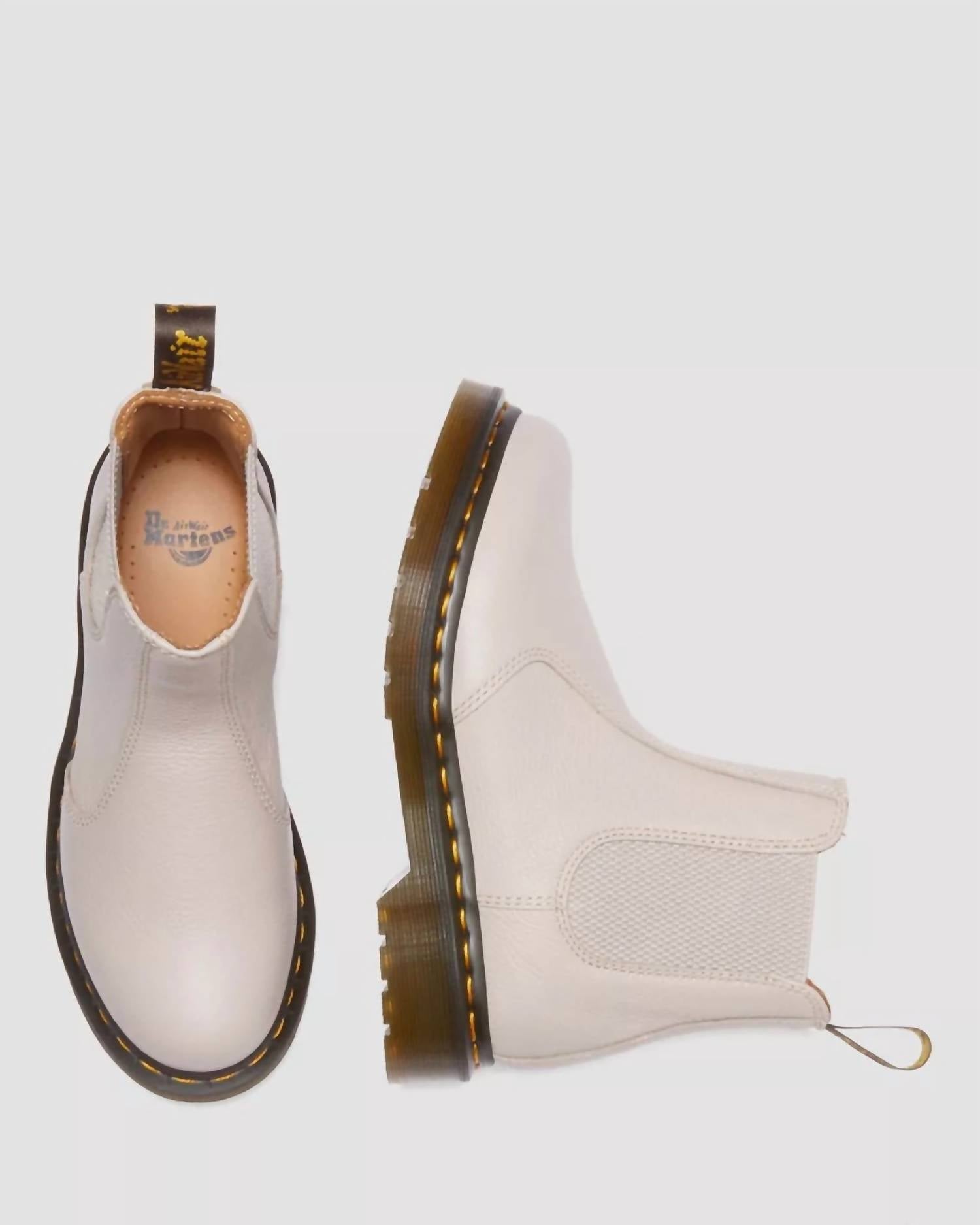 Dr. Martens Women's Virginia Leather Chelsea Boots in taupe - women's shoe - view 4