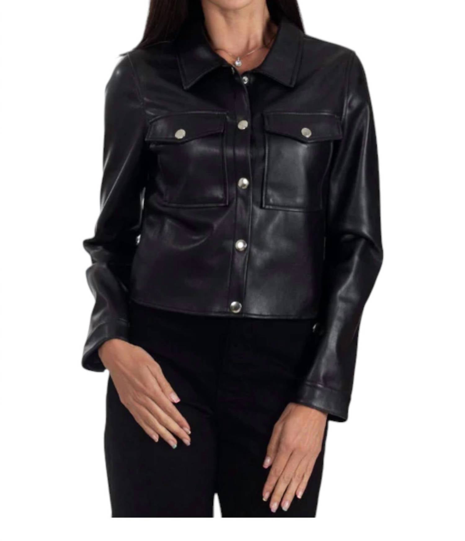 Nine West - Women's Synthetic Leather Jacket