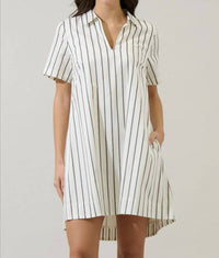 Sugarlips - Striped Collared Mini Dress