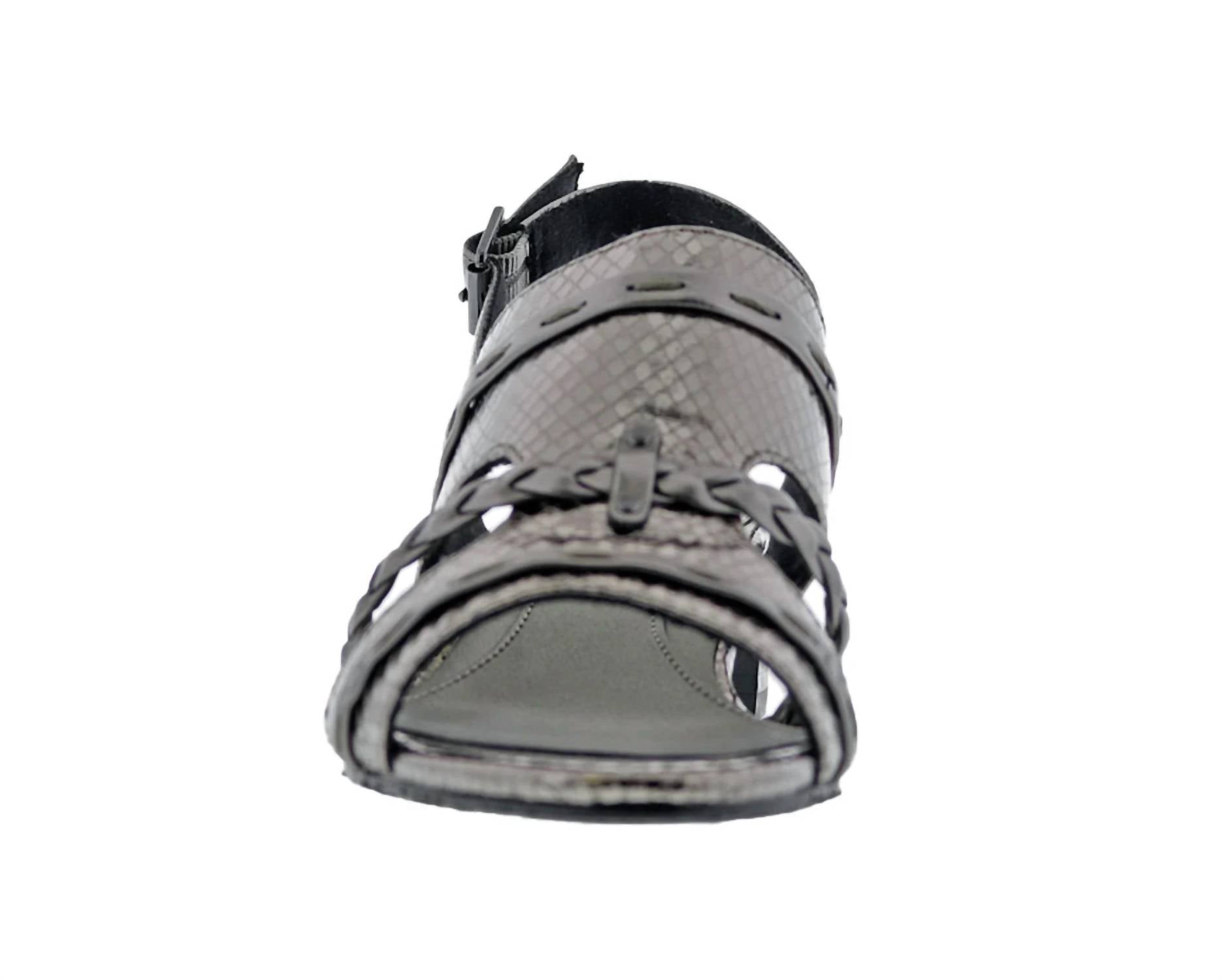 Ros Hommerson Women's Vacay Slingback Dress Sandal in pewter snake print - women's sandal - view 5
