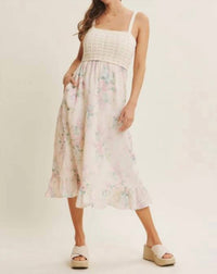 In February - Dreamiest Crochet Twofer Midi Dress With Eyeelt