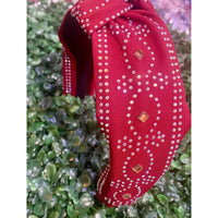 Pink Panache - Rhinestone Bandana Top Knot Headband