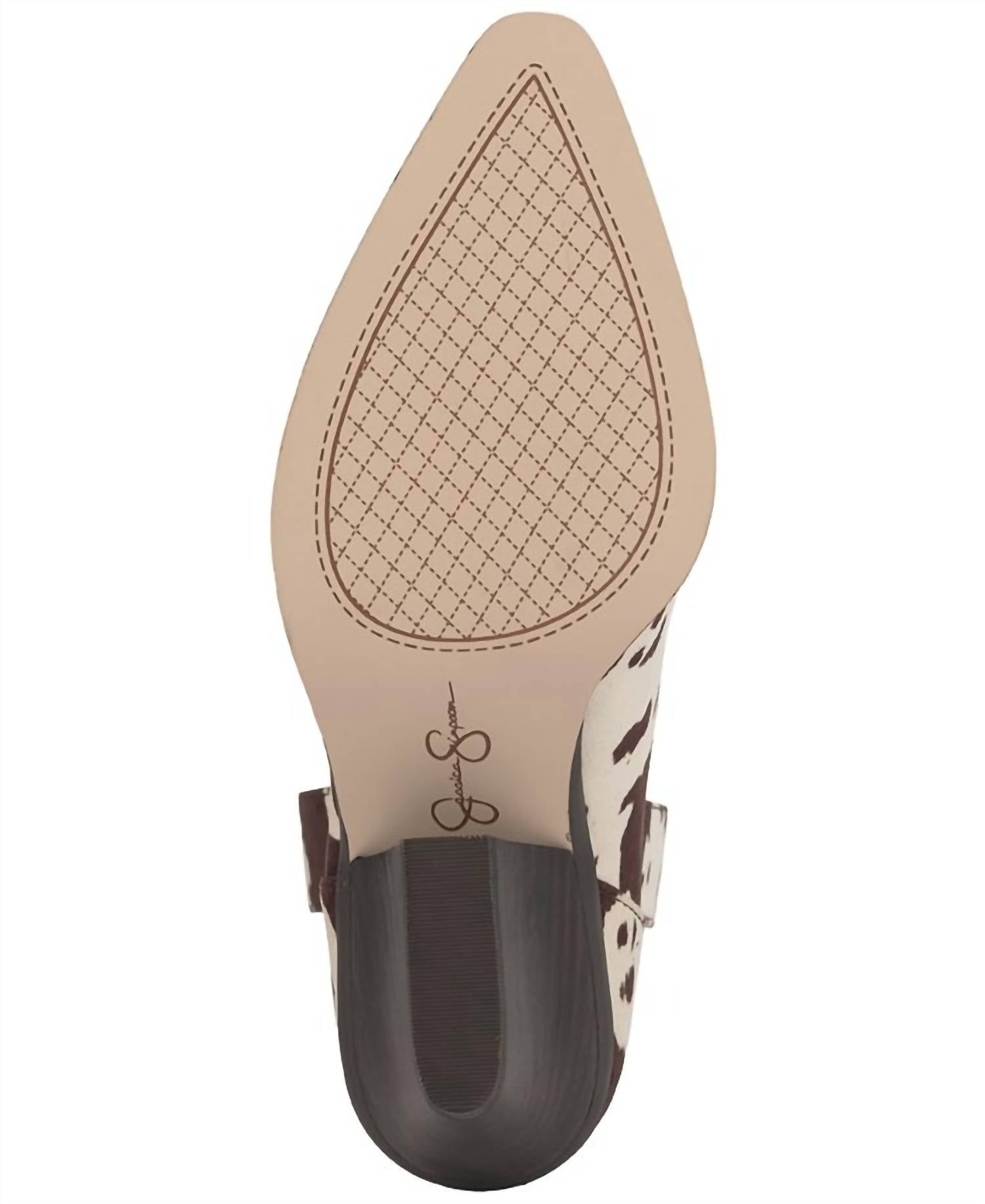 Jessica Simpson Women's Zadie Western Booties in cow print - women's shoe - view 4