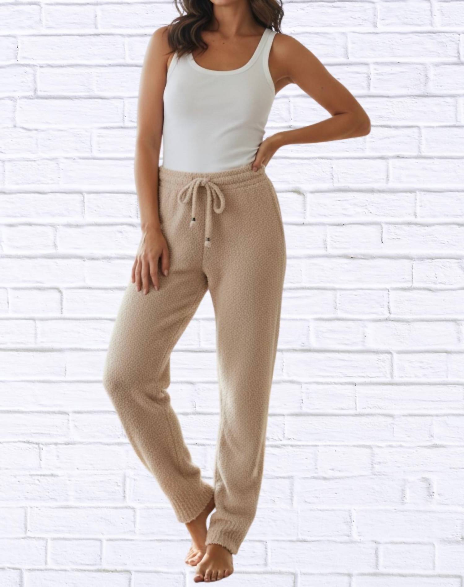 Pol - Cozy Textured Jogger Pants