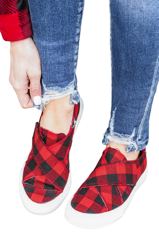 Gypsy Jazz - Women's Plaid Along Sneakers