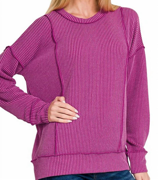 Zenana - Mia Corded Pullover