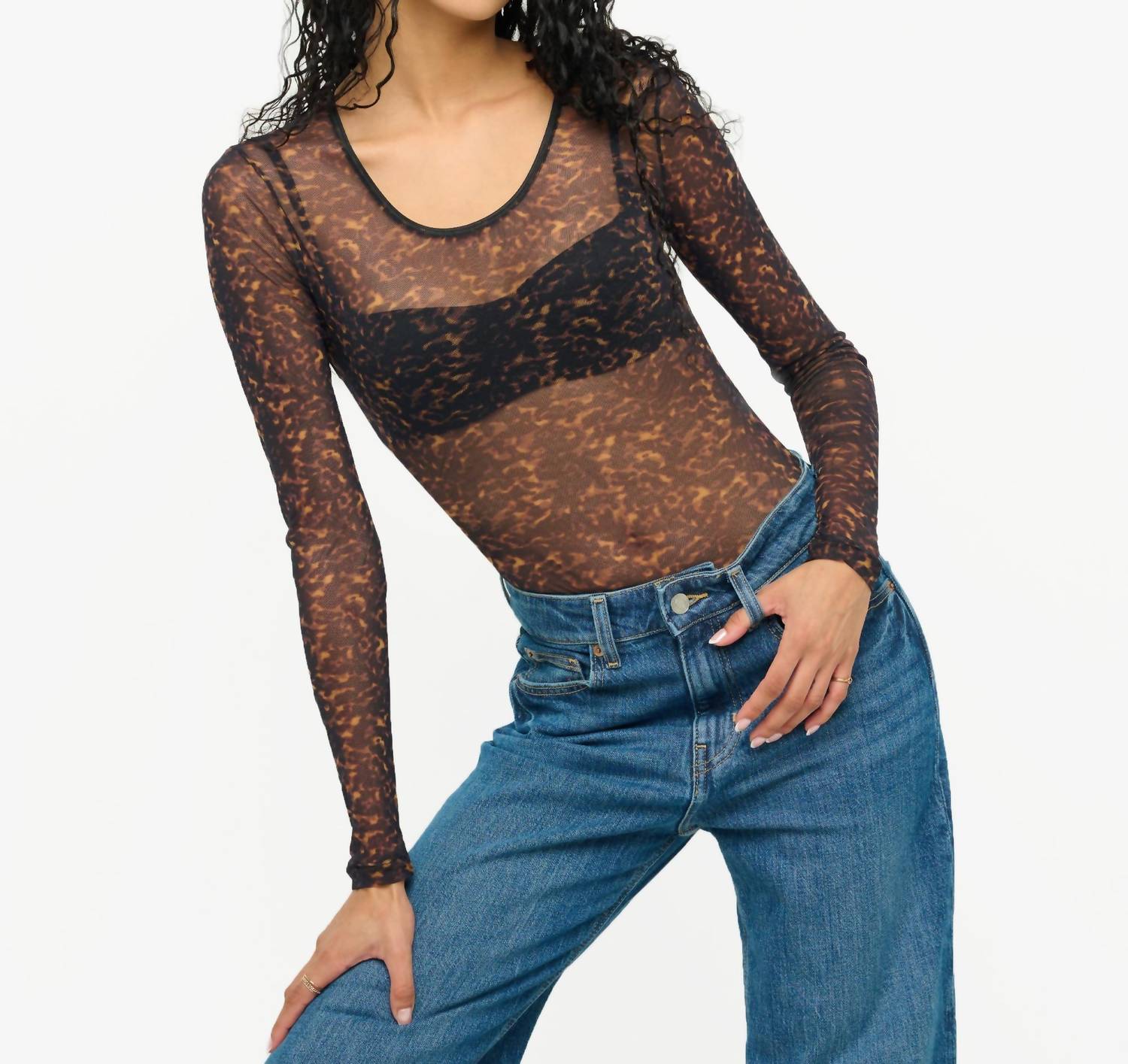 Cosabella - Printed Long Sleeve Bodysuit