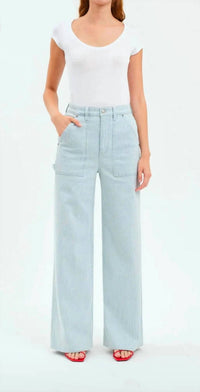 DAZE Far Out Utility Jeans in blue bell stripe 1 - women's pants