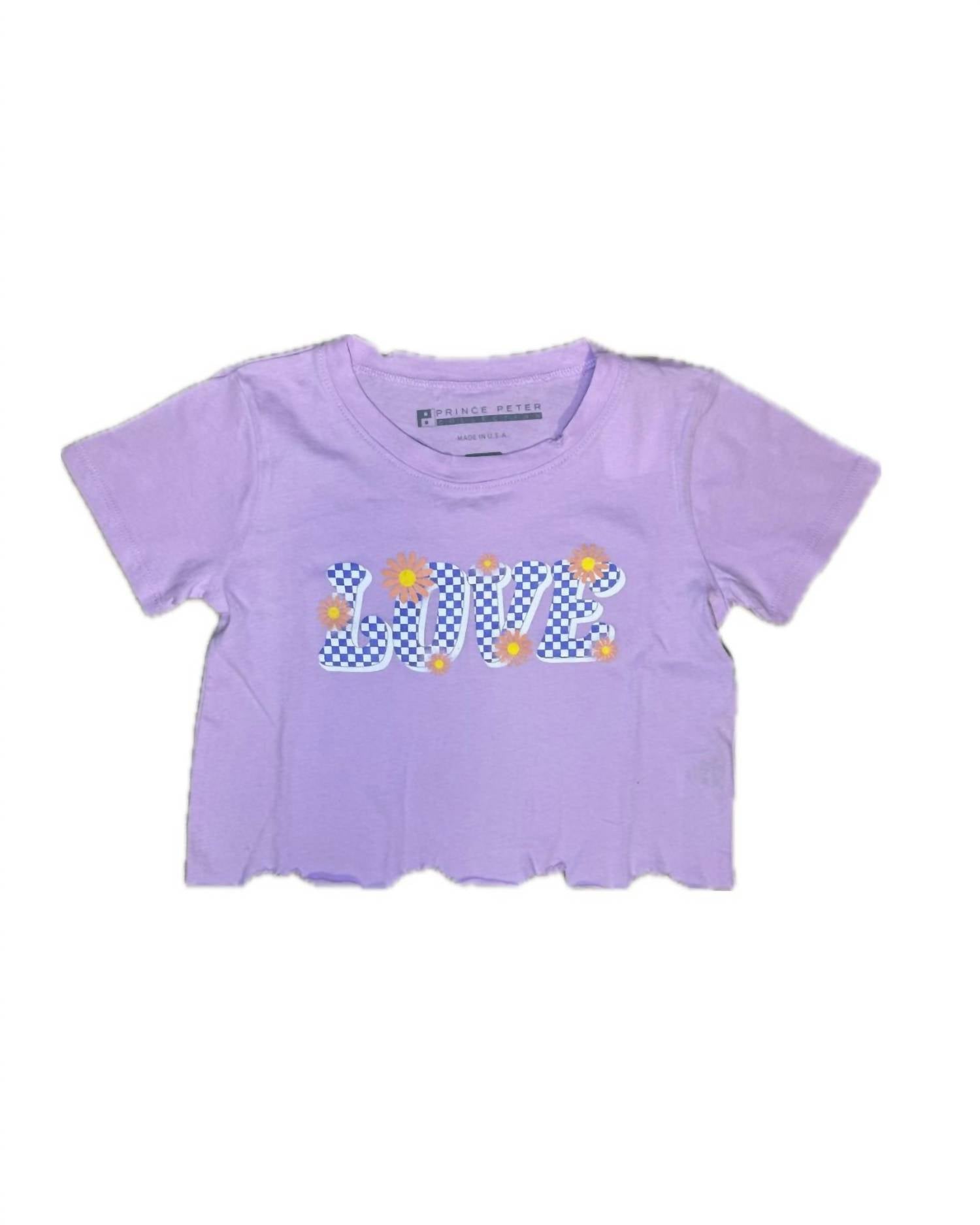 Prince Peter Collection - Kids' Love Flowers Crop Top