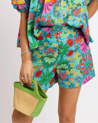 Karlie - Button Detail Tropical Shorts