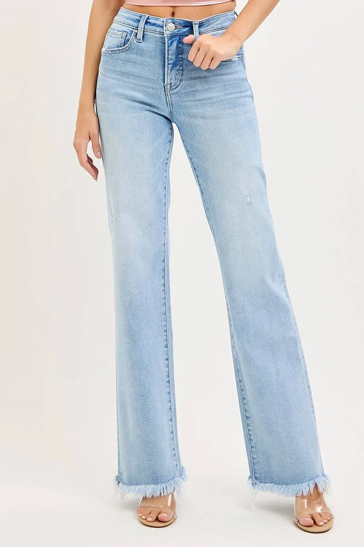 Risen - Tilton Tummy Control High Rise Long Straight Jeans