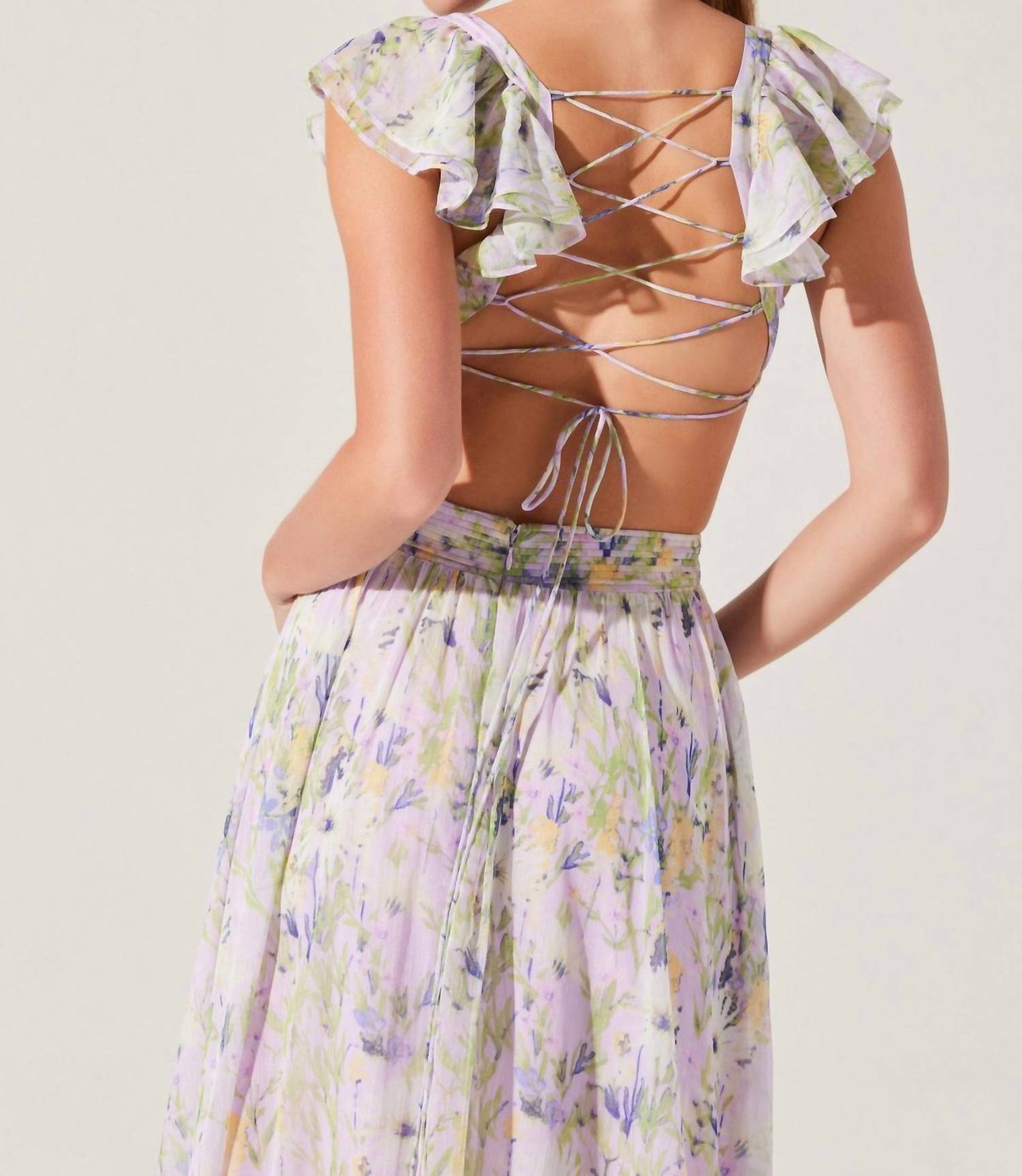 astr primrose floral strappy back maxi dress Primrose Floral Strappy Back Maxi Dress