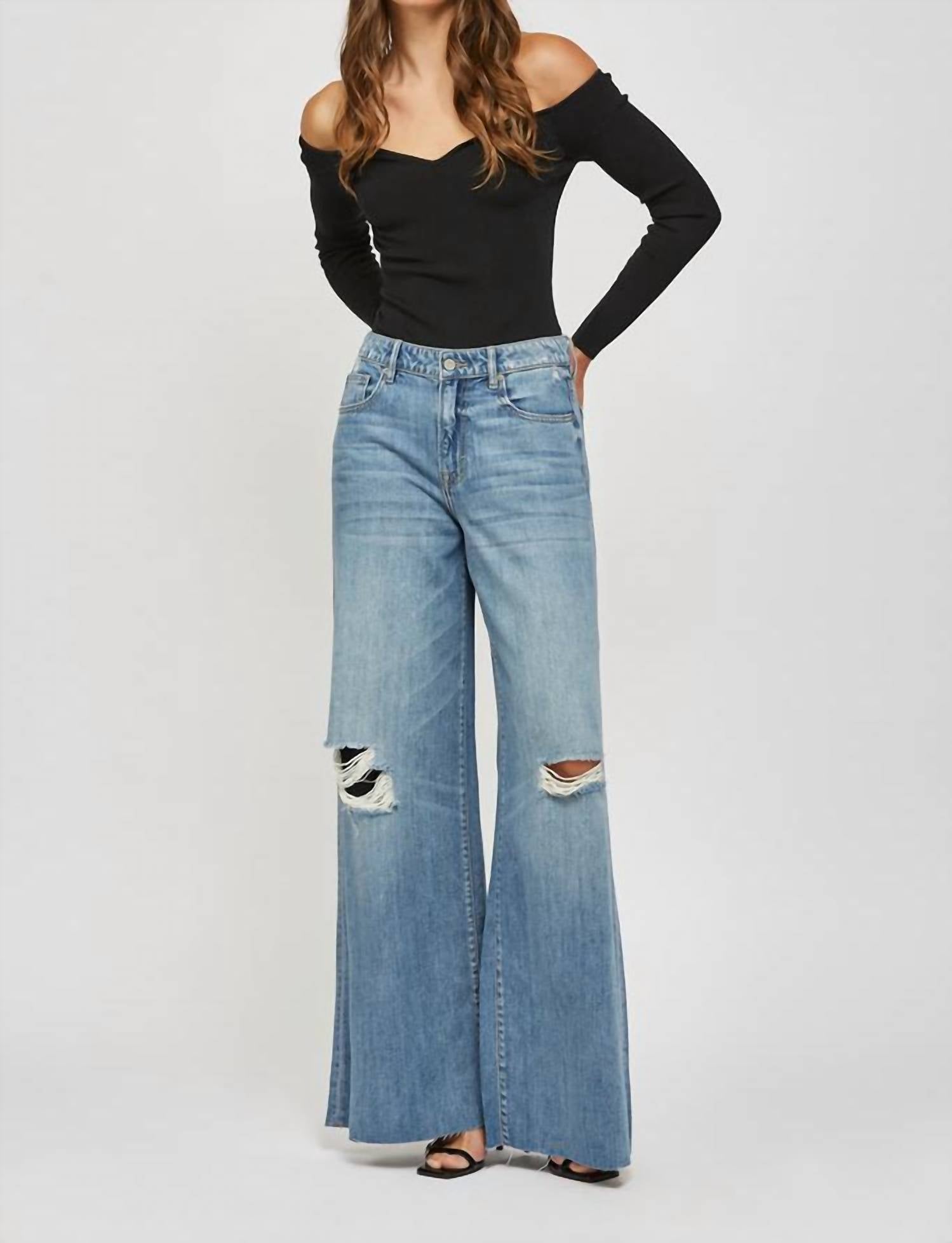 Hidden - 33" Inseam Nori High Rise Wide Leg Jean