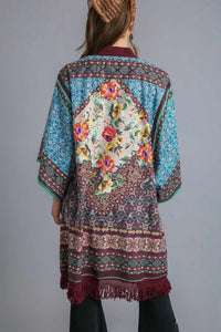 Umgee - Mix Kimono With Fringe